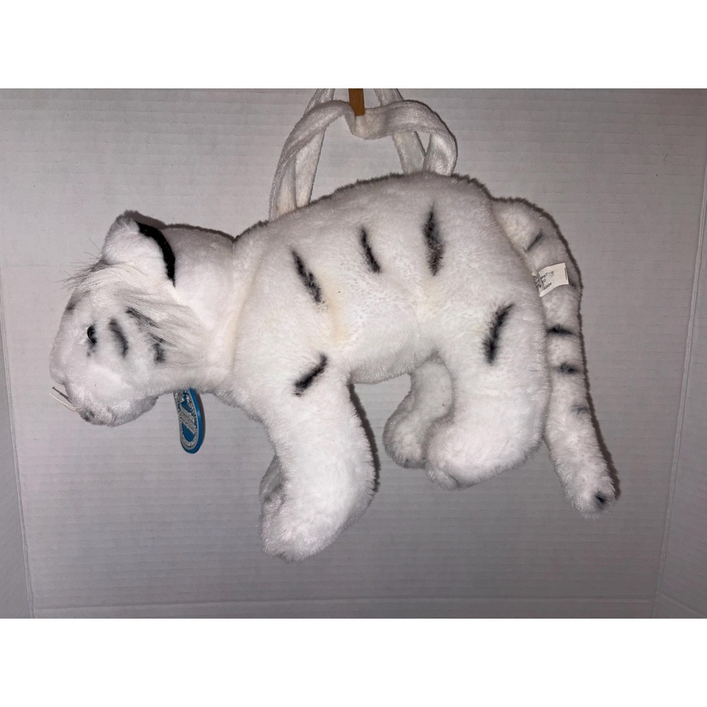 Siegfried & Roy Secret Garden White Tiger Plush Handbag Zipper Tote Bag